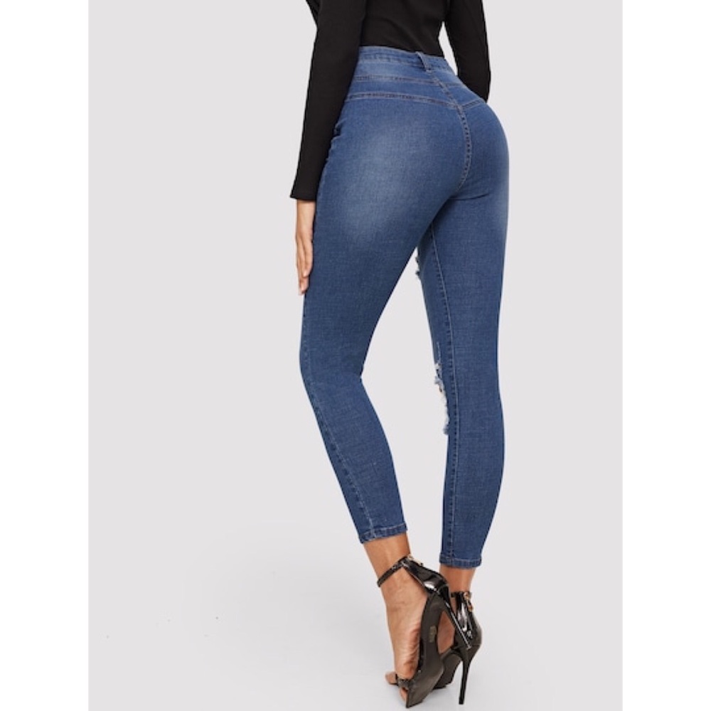 ♡ distressed high waisted skinny jeans ♡ - Picture 6 of 8
